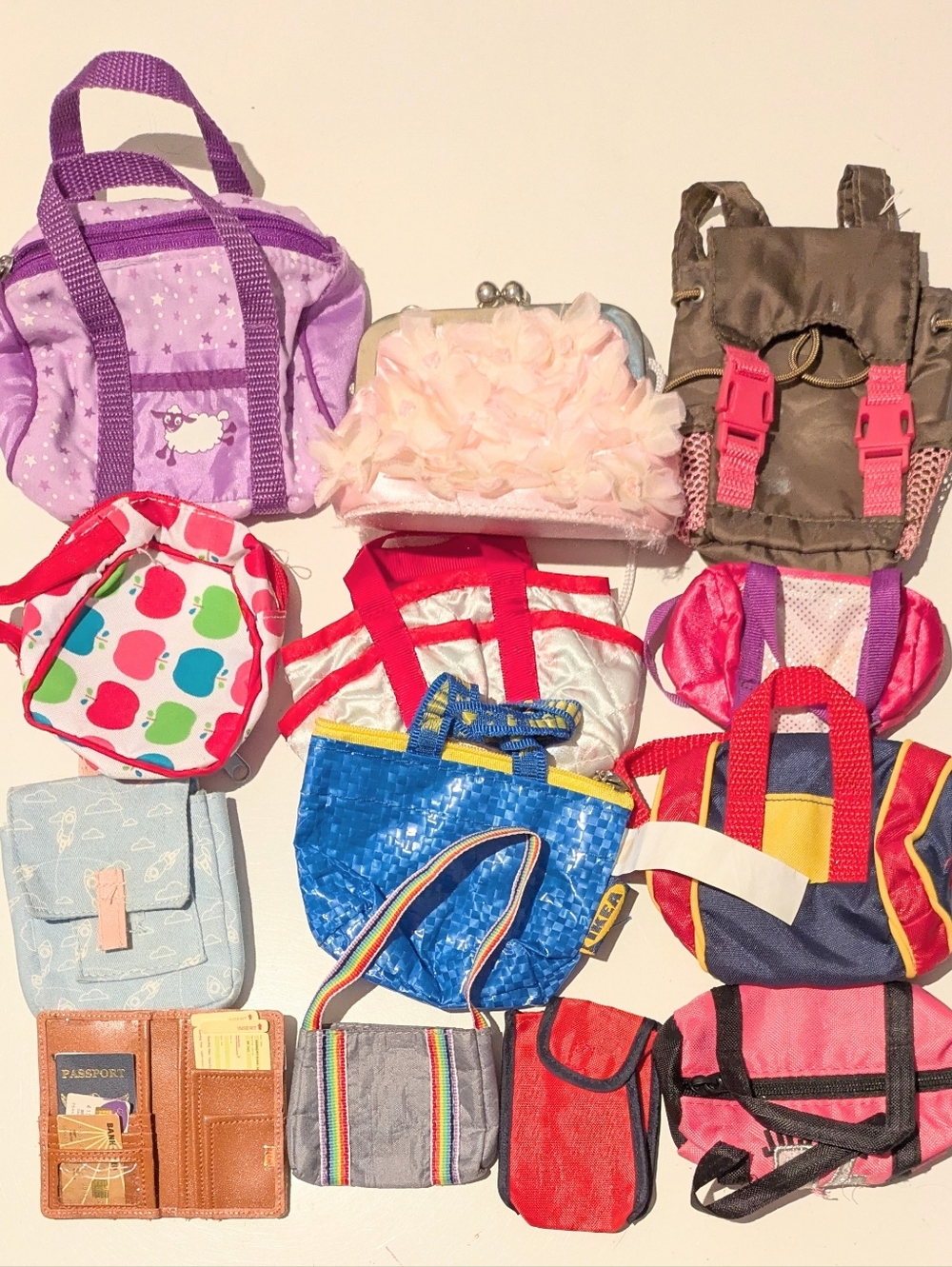 American Girl Fit Lot of 13 Purses & Bags